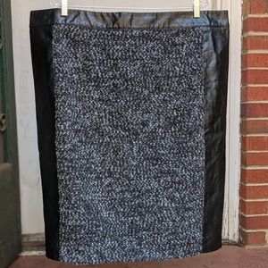 HAL RUBENSTEIN Leather Accent Pencil Skirt